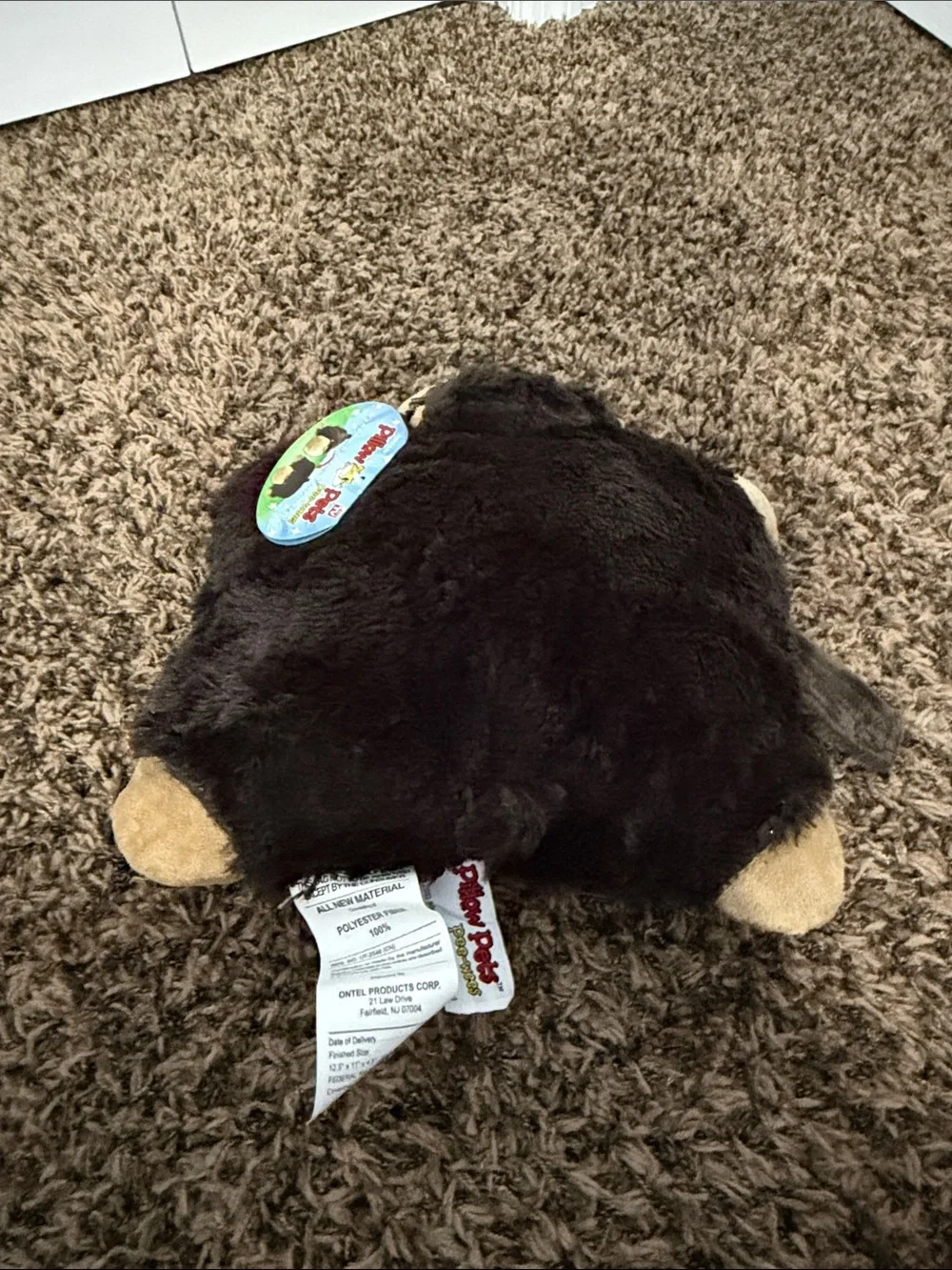 Black and Tan Plush Sheep Stuffed Animal - Brand Unknown